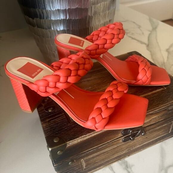 Dolce Vita Paily Sandals in Orange-Red - Picture 1 of 8
